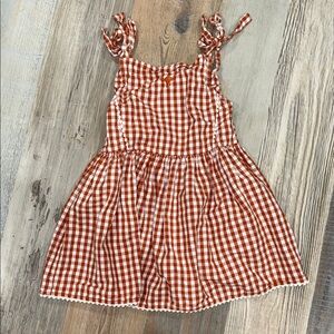 UT longhorn Gingham Dress with Tie Straps